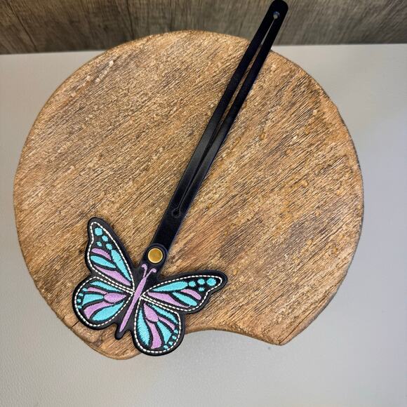 Portland Leather COWBOY BLUE Butterfly Charm FAST SHIP Monarca Charm NEW - Picture 4 of 6